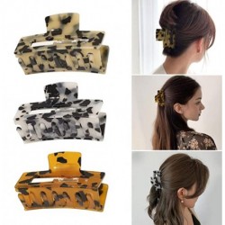 BeLucky 3PCS Hair Claw Clips,Leopard Print Tortoise Barrettes Banana Claw Clips
