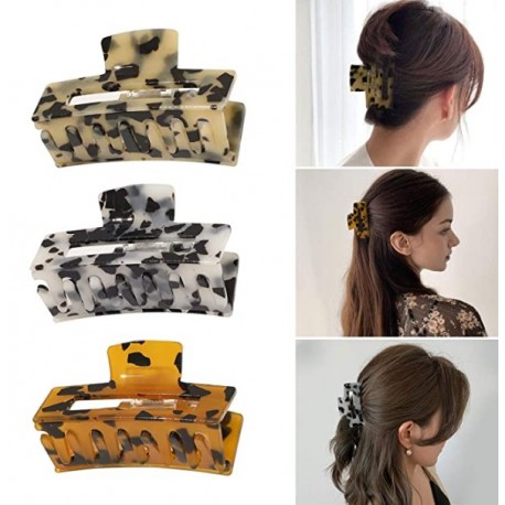 BeLucky 3PCS Hair Claw Clips,Leopard Print Tortoise Barrettes Banana Claw Clips