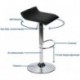 AOBKELI Set of 2 Adjustable Swivel Barstools, PU Leather with Chrome Base, Black