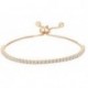 imeux 14K Gold Plated Cubic Zirconia Classic Tennis Bracelet for Women