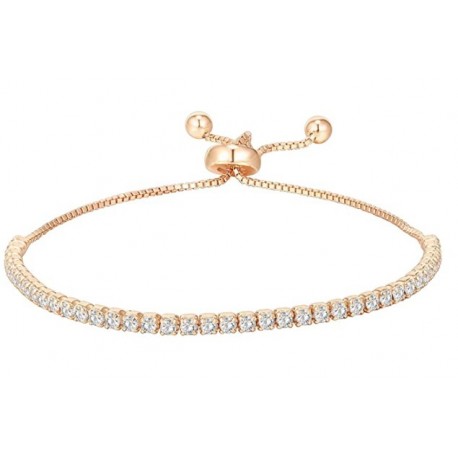 imeux 14K Gold Plated Cubic Zirconia Classic Tennis Bracelet for Women