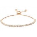 imeux 14K Gold Plated Cubic Zirconia Classic Tennis Bracelet for Women