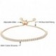 imeux 14K Gold Plated Cubic Zirconia Classic Tennis Bracelet for Women