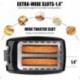 JEUTIEN Toaster 2 Slice Toasters 2 Slice Best Rated Prime Toaster Wide Slot with Removable Crumb Tray Two Slice Toaster Stainless Steel Toasters with 7 Bread Shade Settings, Bagel, Defrost, Cancel Function for Bread, Waffles