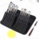 SoaKoa Paint Brushes Set, 15 Pcs Professional Artist Paintbrushes w/Travel Case and Palette Knife for Acrylic Watercolor nail art,black 