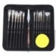 SoaKoa Paint Brushes Set, 15 Pcs Professional Artist Paintbrushes w/Travel Case and Palette Knife for Acrylic Watercolor nail art,black 