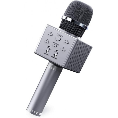 ZHUOAI Wireless Bluetooth Microphone, 4 in 1 Portable Handheld Karaoke Mic Speaker Recorder