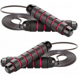 TUTENIO Skipping ropes，Angle-Free Ball Bearing Fast Rope Skipping Adjustable Memory Foam Anti Skid Handle Skipping Rope New Fitness Speed Rope for Men and Women Suitable for Aerobic Exercise -2 Pack