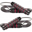 TUTENIO Skipping ropes，Angle-Free Ball Bearing Fast Rope Skipping Adjustable Memory Foam Anti Skid Handle Skipping Rope New Fitness Speed Rope for Men and Women Suitable for Aerobic Exercise -2 Pack