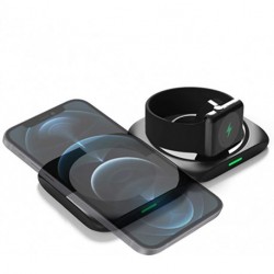 Ficwing Wireless Charger,Detachable 3 in 1 Wireless Charging Station Dock Compatible with Apple Watch Series,Wireless Charger for iPhone 12/Mini/Pro/Pro Max 