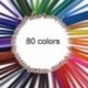 Rkqoa TOP 80-color Colored Pencils Set for Adults and Kids, Drawing Pencils for Sketch, Arts, Coloring Books
