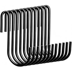 Teakddha 12pcs s-Hooks Hooks for Hat-Hanging Metal Hooks for Hanging Plants Stainless Steel s Hooks s Shaped Hooks Clothes Racks for Hanging Clothes Wall Hooks for Hanging