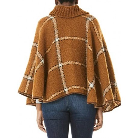 PATRICK STYLE Women's Sweater Turtleneck Pullover Wrap Poncho Sweater