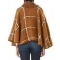 PATRICK STYLE Women's Sweater Turtleneck Pullover Wrap Poncho Sweater