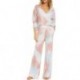 HYzgb Womens Tie Dye Print Pajamas Set Long Sleeve Tops and Pants Pocketed Pjs Joggers Sleepwear Loungewear