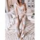HYzgb Womens Tie Dye Print Pajamas Set Long Sleeve Tops and Pants Pocketed Pjs Joggers Sleepwear Loungewear