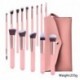 ROVIPOT Makeup Brushes, 14 Pcs Professional Premium Synthetic Makeup Brush Set with Case, Foundation Kabuki Eye Travel Make up Brushes sets (Black Gold)