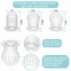 RUNDTANG Baby Fresh Fruit Food Feeder Nibbler Pacifier (3 Pack) |Training Massaging Toy Teether| Food Grade Soft Safe BPA-Free Silicone Pouches| Babies Toddlers Infants Kids