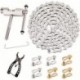 younforee Multi-Function Bike Mechanic Repair Kit - Chain Breaker and Chain Checker Include 3 Pairs Bicycle Missing Link for 6, 7, 8 Speed Chain, Speed Bike Chain 1/2 x 3/32 Inch Links，Reusable
