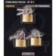 MaxDuty 3 Pc Small Metal Padlock Solid Brass Luggage, Backpack, Diary, Jewelry Box Lock with Key