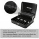 MaxSpeed Large Cash Box with Lock - 2021 New Metal Money Box 100% Safe, 11.8L x 9.5W x 3.5H Inches, Black, SM-CB0501L