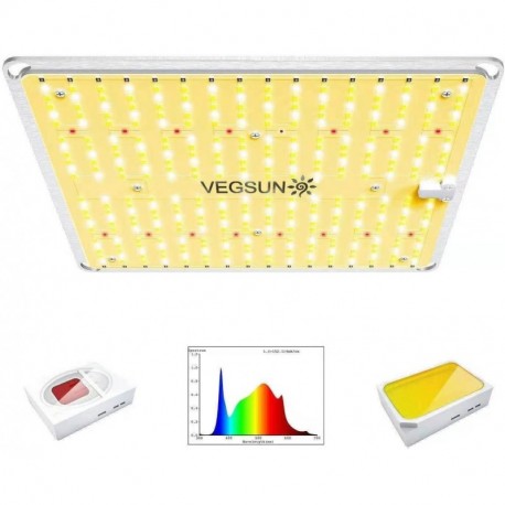 VEGSUN Grow Light, VEGSUN  UF1000 LED Grow Lights Full Spectrum, OSRAM Diodes Include IR, Detached Driver, Hydroponic Grow Lamp for Veg Clone Flower 2x2FT Coverage 2 UF1000 Perfect for 2'x4' Microgreens