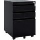 MaxLite 3 Drawer Mobile File Cabinet with Lock, Under Desk Metal Filing Cabinet for Legal/Letter/A4 File, Fully Assembled Except Wheels, Black