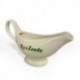 LeaZoole Gravy Boat with Ceramic Tray, 1 PC 8 oz Easy Pour White Gravy Boat with Saucer Stand for Salad Dressings, Milk,Broth, Creamer and More/ Microwave & Dishwasher Safe