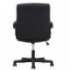 Hciszl Collection Bonded Leather Executive Chair with Arms, in Black 