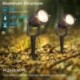 FlowRGB 5W LED Landscape Lights 12V 24V Garden Lights Waterproof Warm White Walls Trees Flags Outdoor Landscape Spotlights with Stakes (8 Pack)
