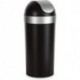 Qimya Venti 16.5-Gallon Swing Top Kitchen Trash Can – Large, 35-inch Tall Garbage Can for Indoor, Outdoor or Commercial Use, Black/Nickel