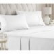 YECGAA Queen Size Sheet Set - 4 Piece Set - Hotel Luxury Bed Sheets - Extra Soft - Deep Pockets - Easy Fit - Breathable & Cooling Sheets - Wrinkle Free - Comfy - White Bed Sheets - Queens Sheets – 4 PC