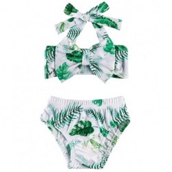 gracegift   Baby Girls 2Pcs Bikini Swimsuits Halter Tube Top Floral Bottom Bowknot Bathing Suits Beach  Summer Outfits