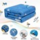 Ferdeh 5 lbs Weighted Blanket for Kids | 36"x48" | Weighted Blanket with 100% Cotton Premium Glass Beads | Perfect for Toddler Children from 30 to 60 lbs, Blue Airplane