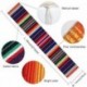 KUANZHAI Serape Table Runner 14 x 84 Inch for Mexican Party Wedding Decorations Outdoor Picnics Dining Table, Fringe Cotton Handwoven Table Runners