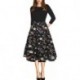 YELANG Women's Vintage Patchwork Pockets Puffy Swing Casual Party Dress OX165