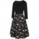 YELANG Women's Vintage Patchwork Pockets Puffy Swing Casual Party Dress OX165