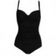 ANMVVK Womens One Piece Swimsuit Elegant Inspired Vintage Pin up Monokinis Tummy Control Swimwear Shirred Bathing Suits
