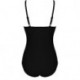 ANMVVK Womens One Piece Swimsuit Elegant Inspired Vintage Pin up Monokinis Tummy Control Swimwear Shirred Bathing Suits
