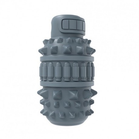 zangaopet  Dog Toy - Durable Rubber Grenade Shaped Dog Chew Toy - Treat Dispenser - Fetch Toy - Slow Feeder - Soft Puppy Material for Teething Pups - Made in CHINA