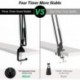 Omotovic Heavy Duty Microphone Arm Stand, Adjustable Suspension Boom Scissor Mic Stand with Dual Layered Mic Pop Filter, 3/8" to 5/8" Screw Adapter Clip for Blue Yeti Snowball, Yeti Nano, Yeti x and other Mic