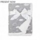 PRESENT NOW Heavenly Soft Chenille Sherpa Receiving Blanket, 3D Gray, 30" x 35", for Boys and Girls