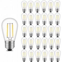 BWEALT Vintage S14 LED Light Bulbs, 2W 200 Lumens 2700K Warm White Waterproof Dimmable Bulb Great for Outdoor String Lights, 30 Pack