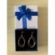 WHA&DARRER 1 Pcs Elegant Mesh Black Earring Ring Necklace Jewelry Cardboard Magnetic Gift Box, 3 1/2" W x 3 1/2" D x 1/2" H