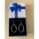 WHA&DARRER 1 Pcs Elegant Mesh Black Earring Ring Necklace Jewelry Cardboard Magnetic Gift Box, 3 1/2" W x 3 1/2" D x 1/2" H
