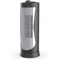 CDUHB Small Tower Fan, Cooling Fan, 13 inch Desk Fan Electric Oscillating Tower, 2 Settings, Turbine Technology, Rotating Standing Fan for Home Office Tabletop