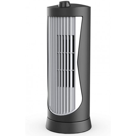 CDUHB Small Tower Fan, Cooling Fan, 13 inch Desk Fan Electric Oscillating Tower, 2 Settings, Turbine Technology, Rotating Standing Fan for Home Office Tabletop
