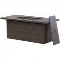 Olmia  Outdoor Wicker Patio Propane Gas Fire Pit 