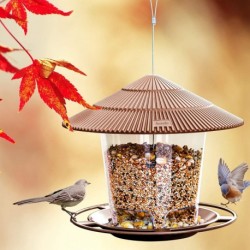 Aendu  Bird Feeders for Outside,Squirrel Proof Birds Feeder(Brown)