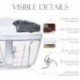 Aendu  Hand operated food grinders,Portable Mini Garlic Grinder ,  Manual Food Processor Portable Speed Vegetable Cutter for Veggies